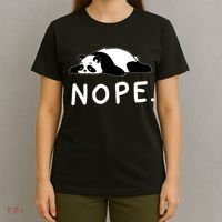 Nope Panda Not Today Funny Lazy Panda T-Shirt thumb 4