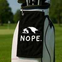 Nope Panda Not Today Funny Lazy Panda Golf Towel thumb 2
