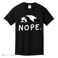 Nope Panda Not Today Funny Lazy Panda Kids T-Shirt thumb 0
