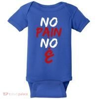 No Pain No Gain Funny Arabic Motivational Gym Cool Gift Baby Bodysuit thumb 0