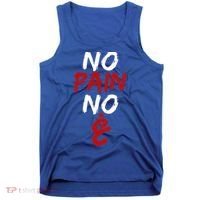 No Pain No Gain Funny Arabic Motivational Gym Cool Gift Tank Top thumb 0