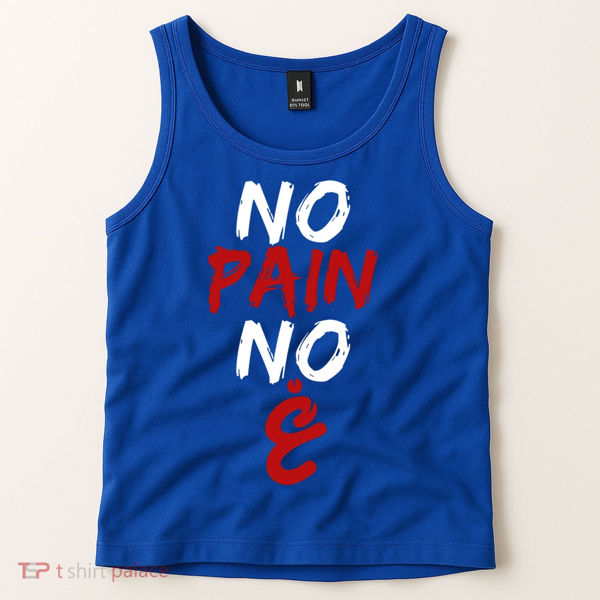 No Pain No Gain Funny Arabic Motivational Gym Cool Gift Tank Top