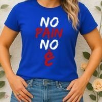 No Pain No Gain Funny Arabic Motivational Gym Cool Gift Women's T-Shirt thumb 2
