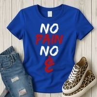 No Pain No Gain Funny Arabic Motivational Gym Cool Gift Women's T-Shirt thumb 3