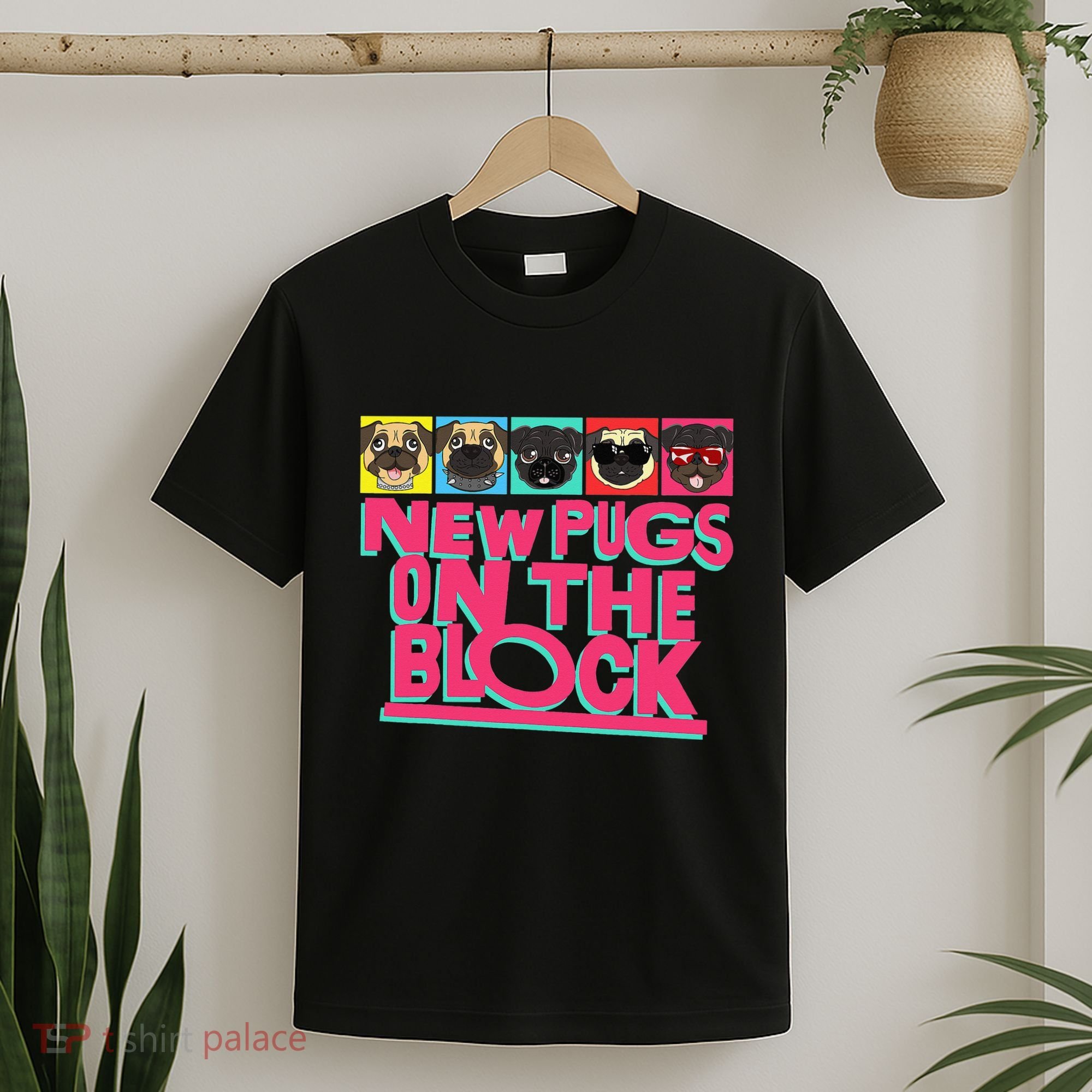New Pugs On The Block Funny Pug Owner Pop Culture Gift T-Shirt