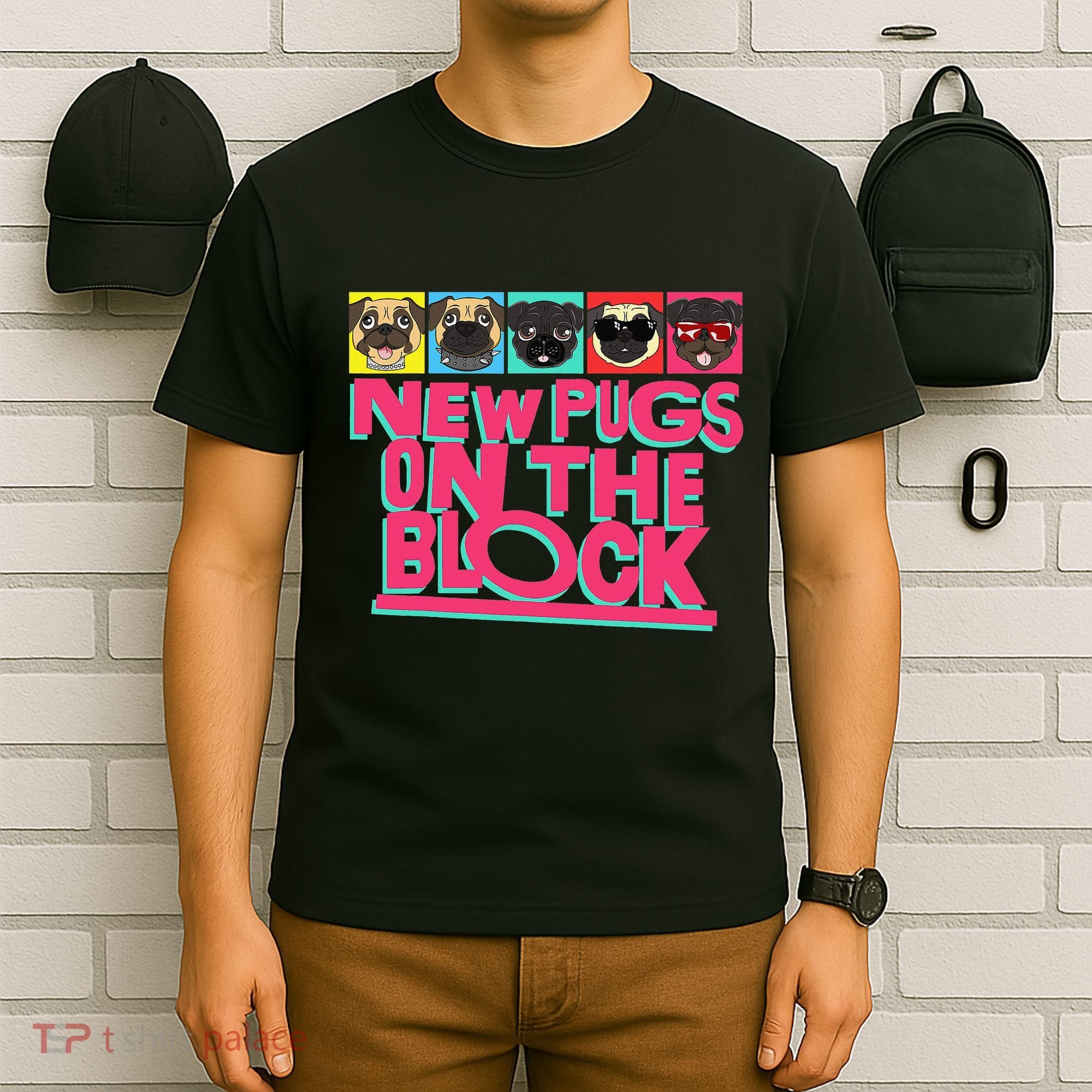 New Pugs On The Block Funny Pug Owner Pop Culture Gift T-Shirt
