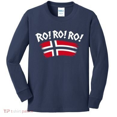 Norwegian Pride RO! RO! RO! Norway Kids Long Sleeve Shirt