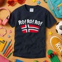 Norwegian Pride RO! RO! RO! Norway Kids T-Shirt thumb 3