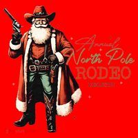 North Pole Rodeo Santa Hat thumb 1
