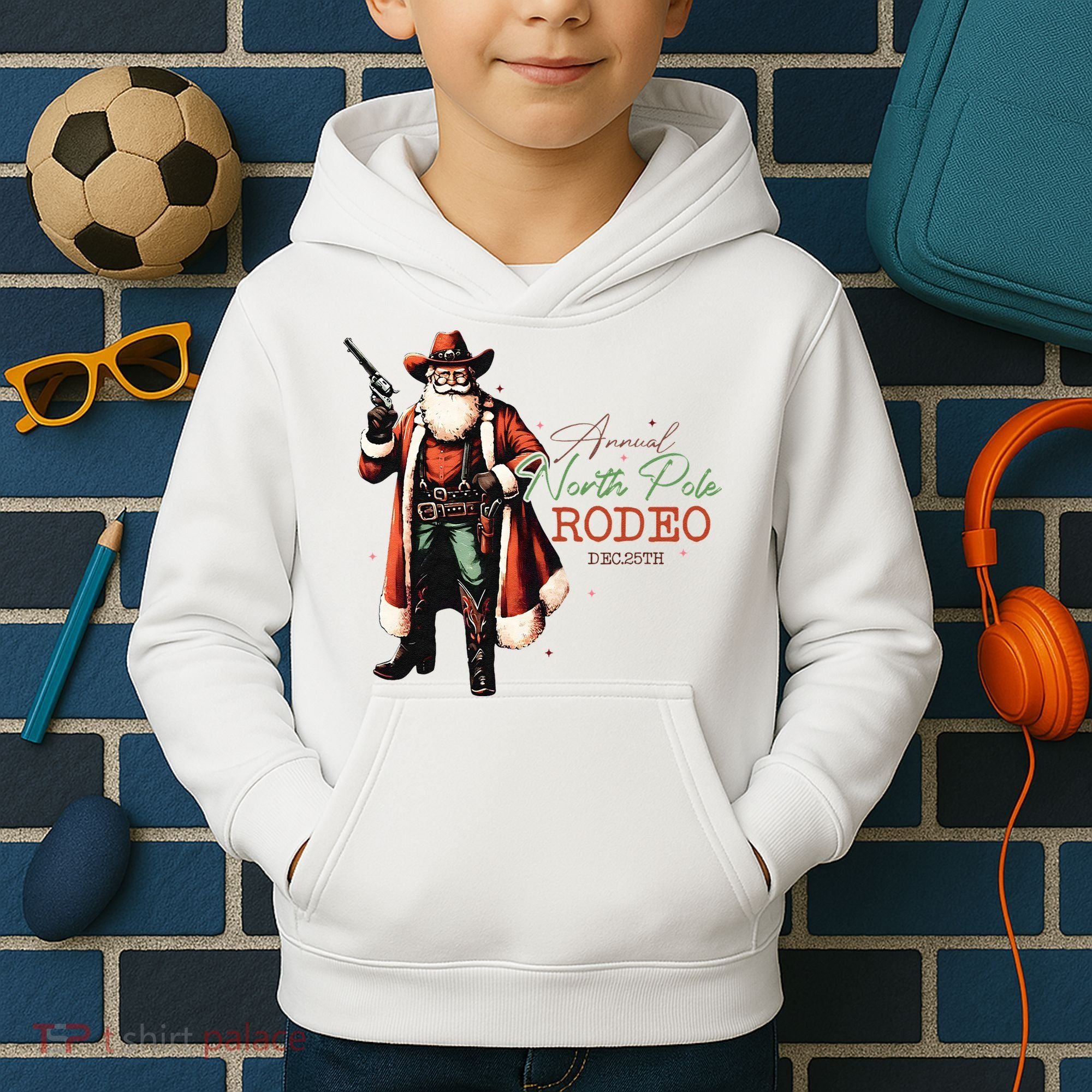 North Pole Rodeo Kids Hoodie