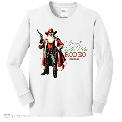 North Pole Rodeo Kids Long Sleeve Shirt