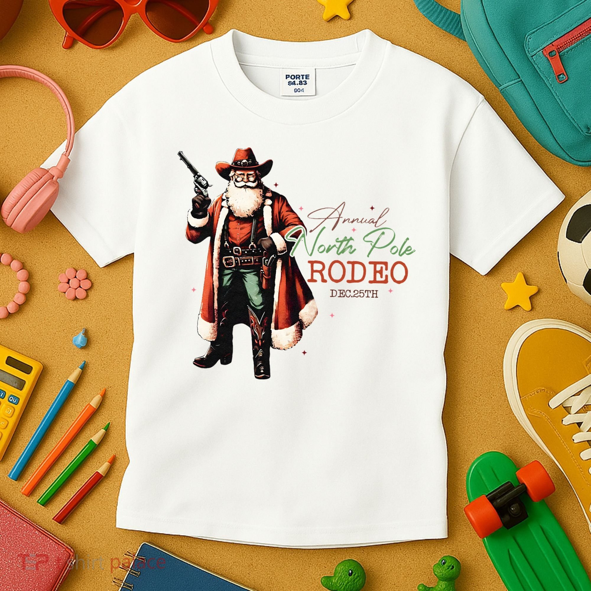 North Pole Rodeo Kids T-Shirt