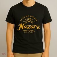 Nazare Portugal Surfing Vintage Retro T-Shirt thumb 3
