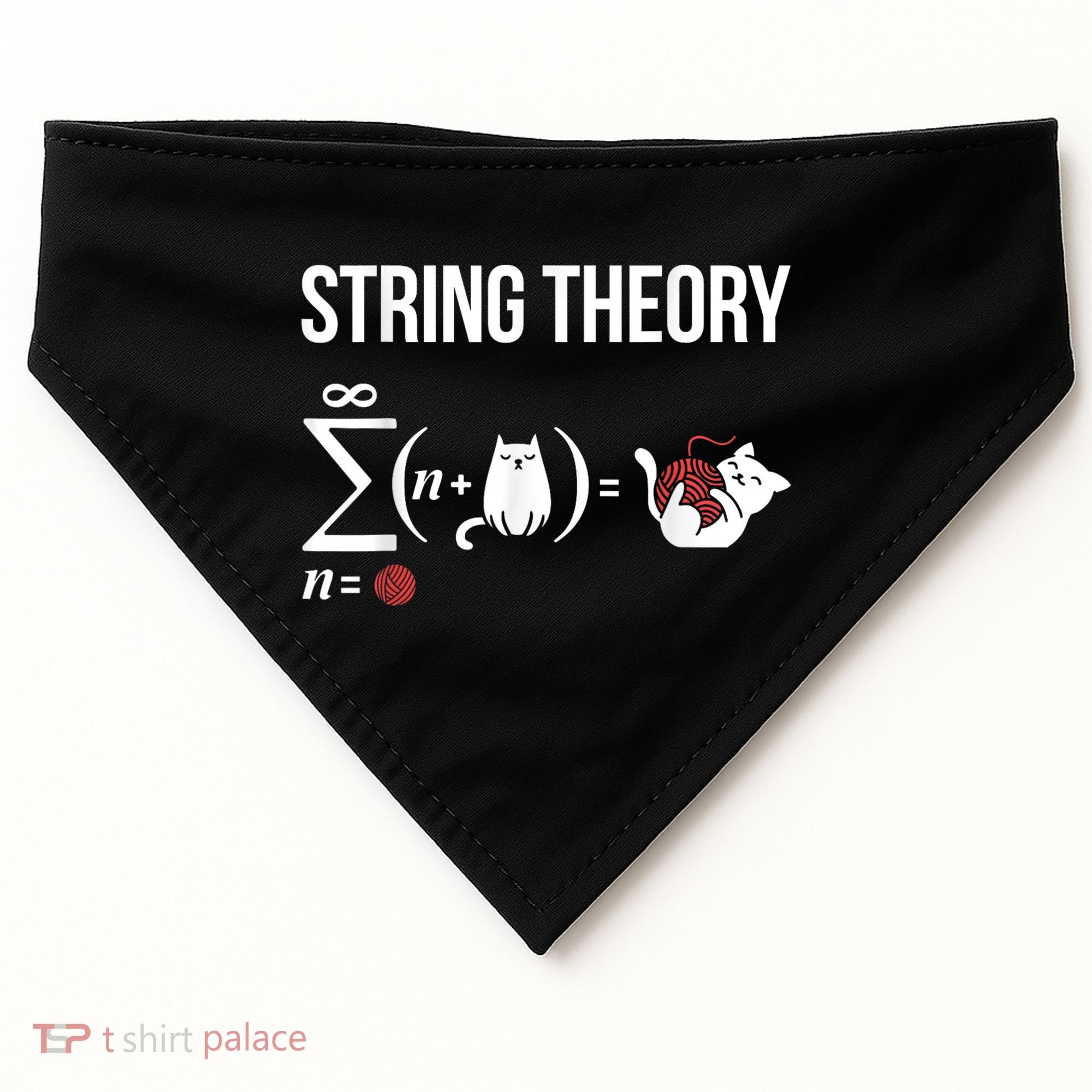 Nerd Physics Student Science Stringtheory USA-Made Doggie Bandana
