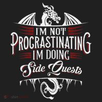 Not Procrastinating Side Quests Funny RPG Gamer Dragons  Tumbler thumb 3
