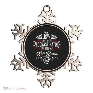 Not Procrastinating Side Quests Funny RPG Gamer Dragons  Ornament