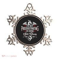 Not Procrastinating Side Quests Funny RPG Gamer Dragons  Ornament thumb 0