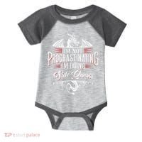 Not Procrastinating Side Quests Funny RPG Gamer Dragons  Infant Baby Jersey Bodysuit thumb 0