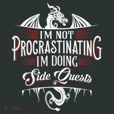 Not Procrastinating Side Quests Funny RPG Gamer Dragons  Infant Baby Jersey Bodysuit