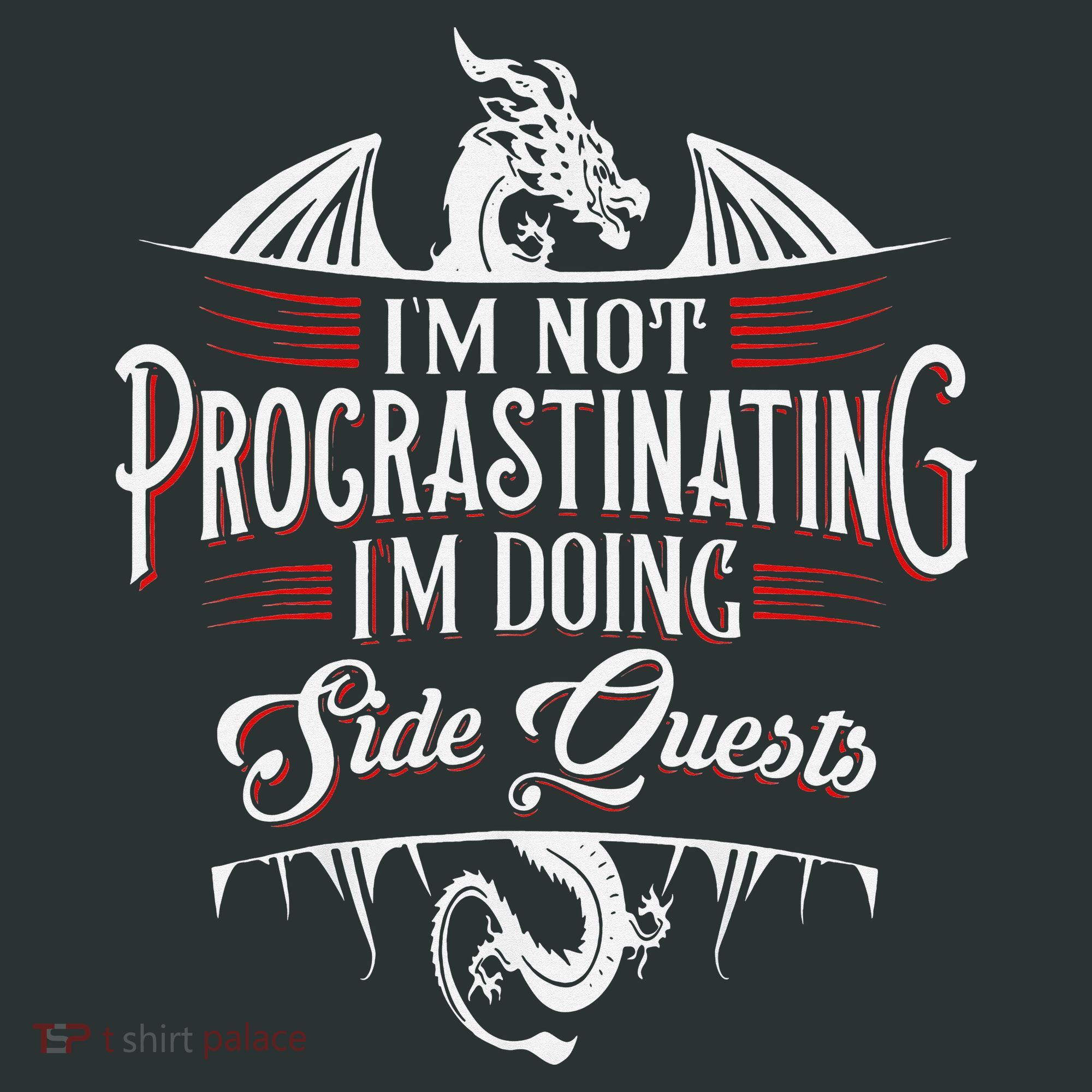 Not Procrastinating Side Quests Funny RPG Gamer Dragons  Infant Baby Jersey Bodysuit