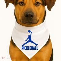 NavyBlue Pickleball Sports Logo USA-Made Doggie Bandana thumb 1