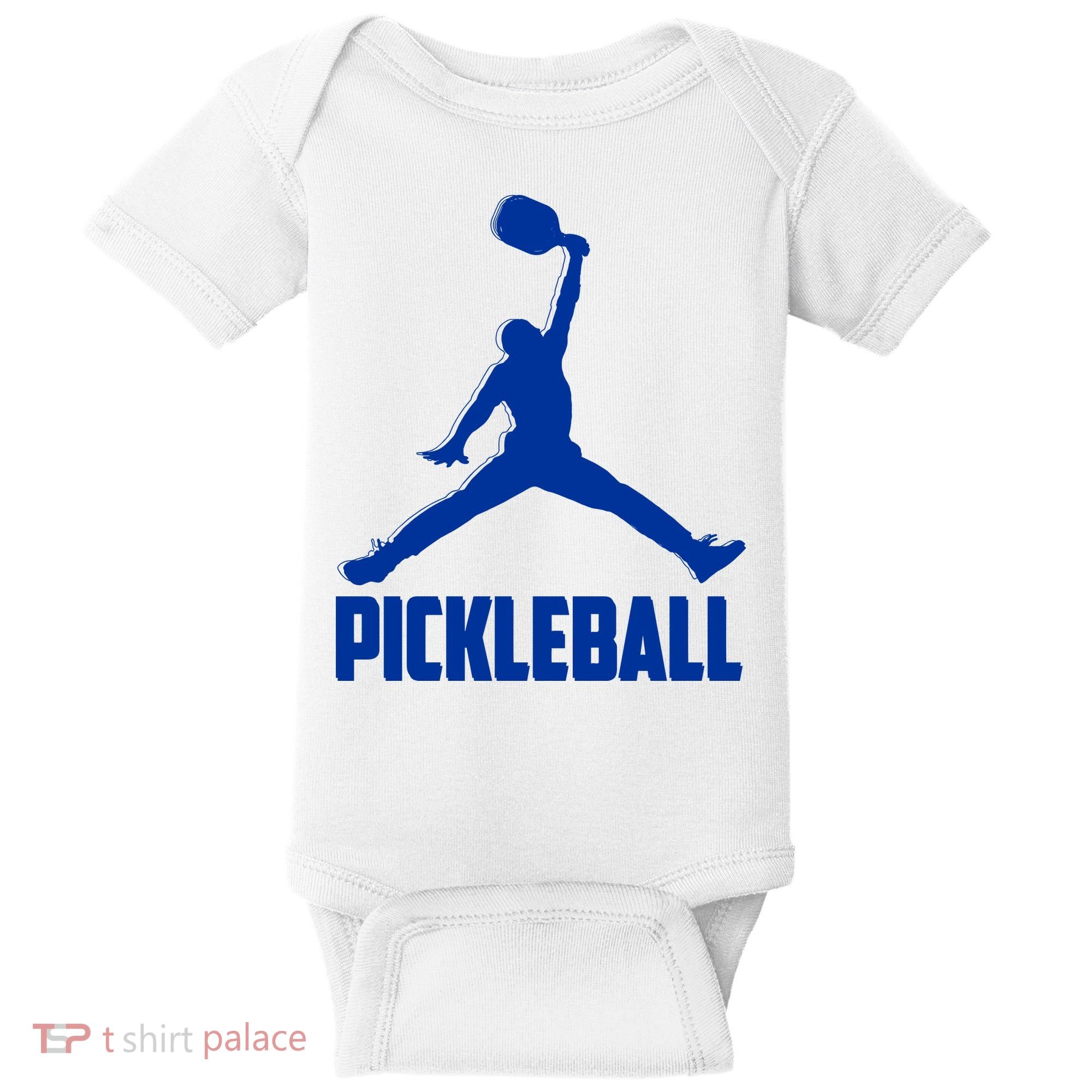 NavyBlue Pickleball Sports Logo Baby Bodysuit