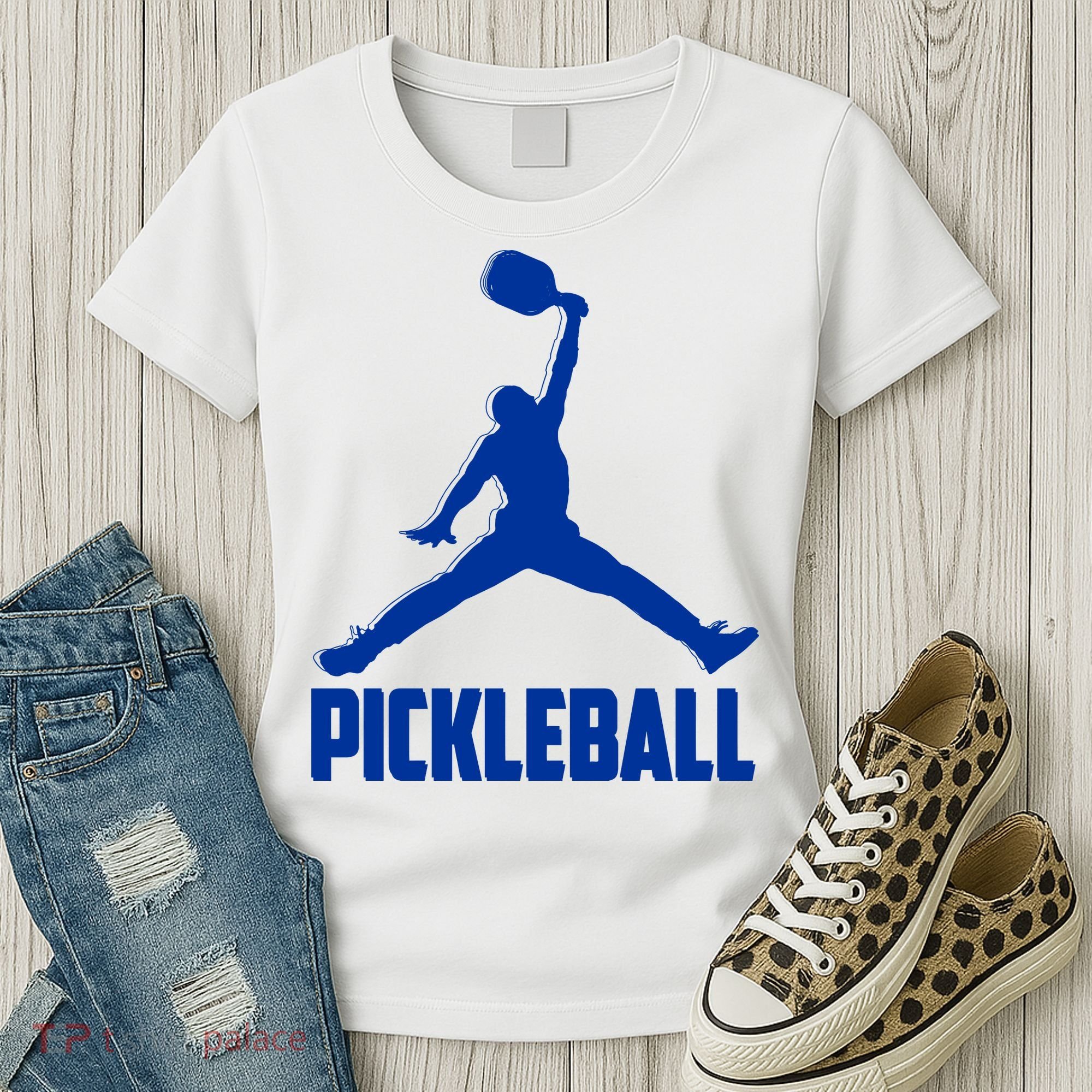 NavyBlue Pickleball Sports Logo Women's T-Shirt