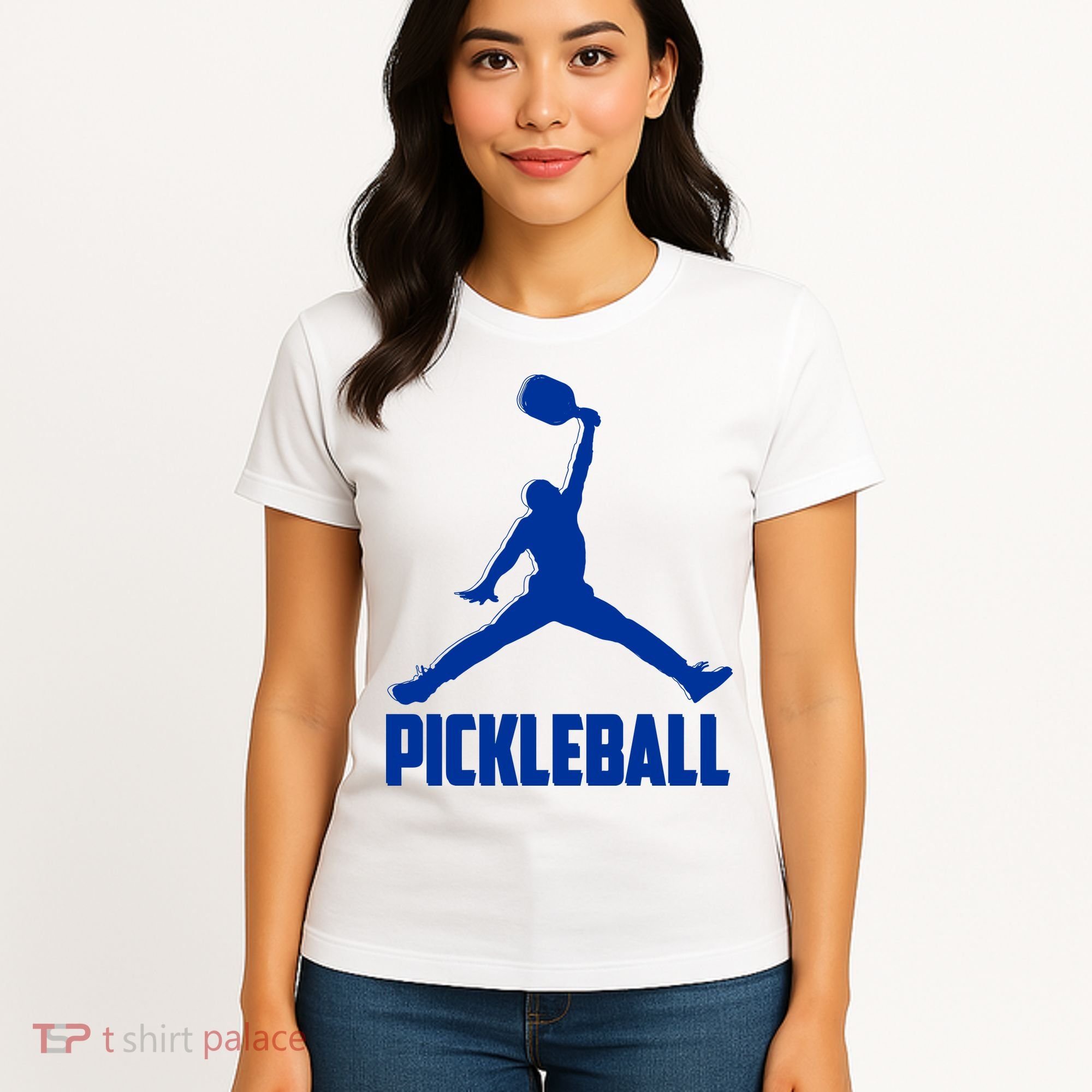 NavyBlue Pickleball Sports Logo Women's T-Shirt