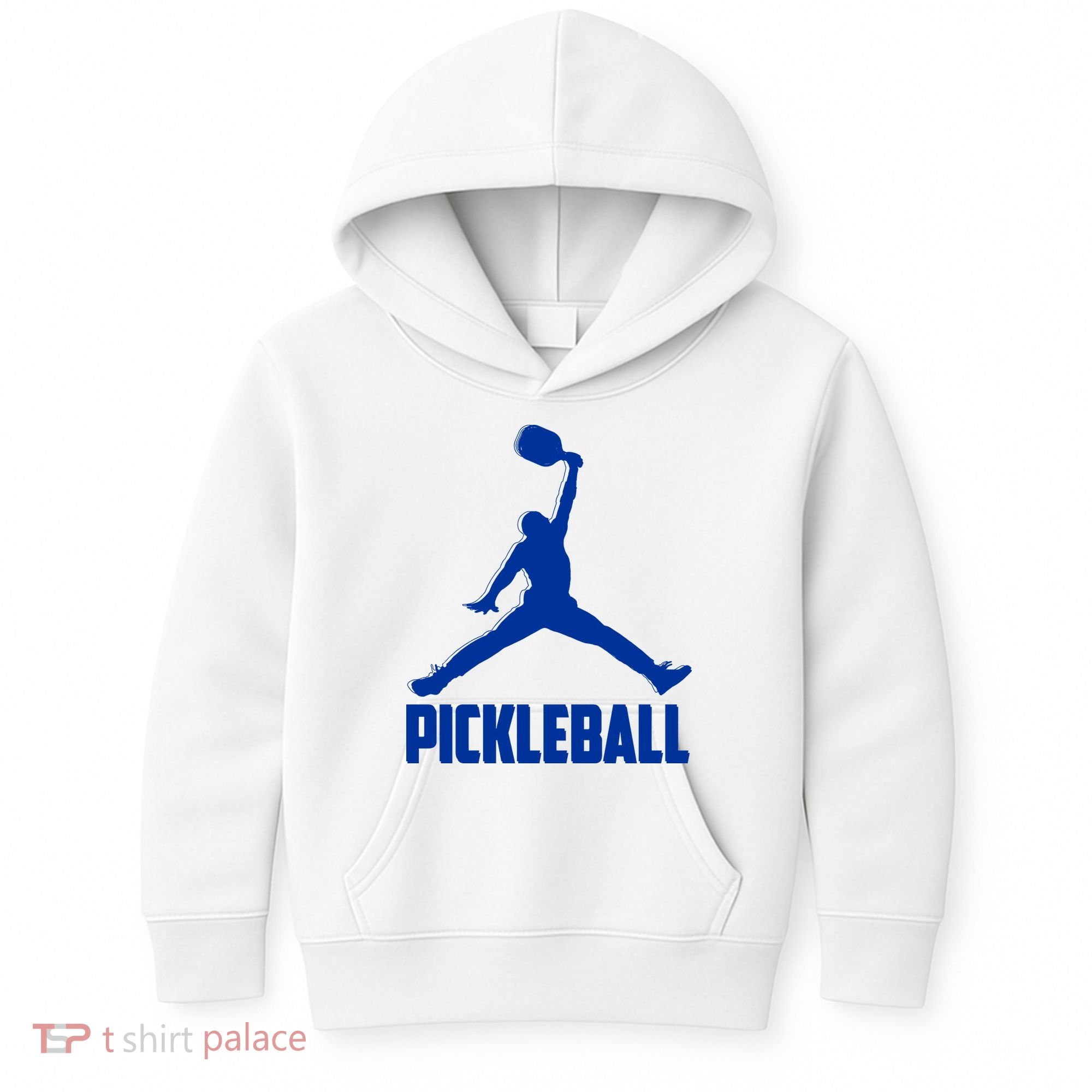NavyBlue Pickleball Sports Logo Kids Hoodie