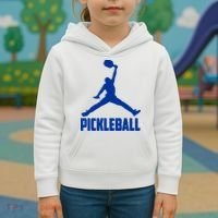 NavyBlue Pickleball Sports Logo Kids Hoodie thumb 3