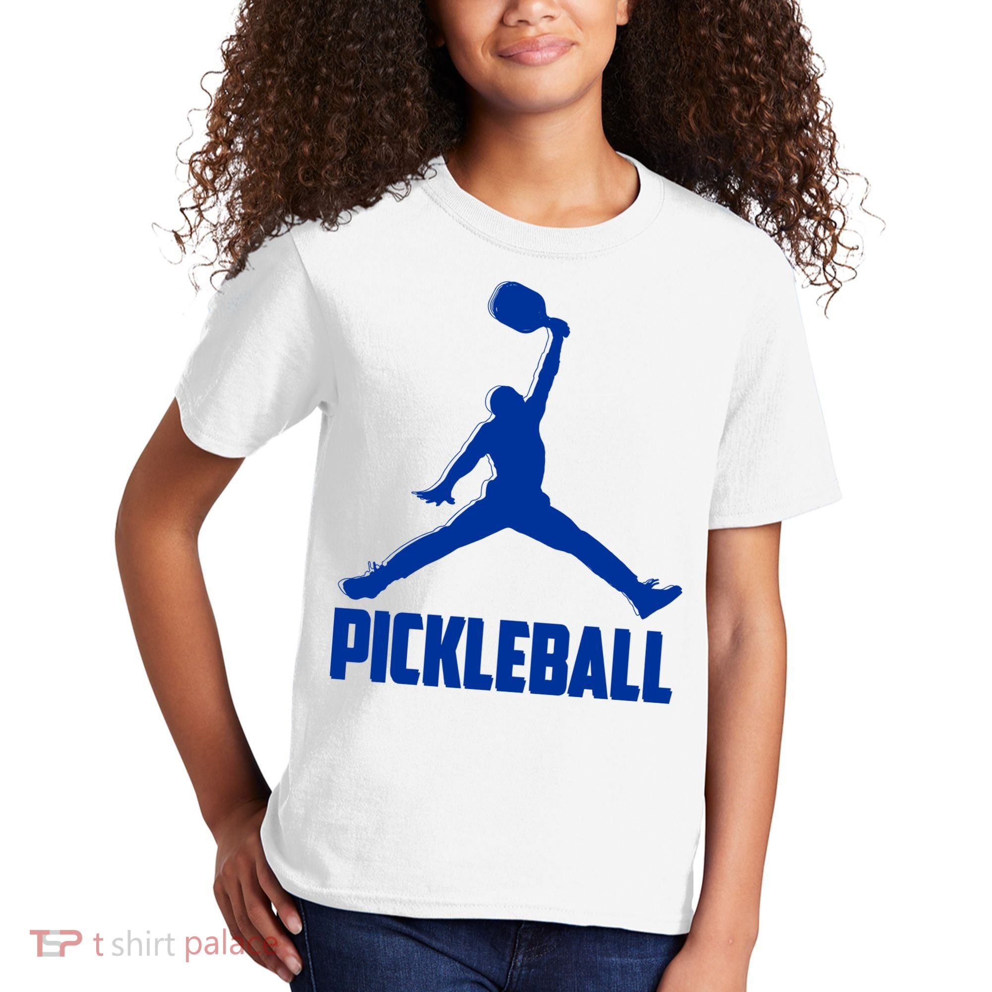 NavyBlue Pickleball Sports Logo Kids T-Shirt