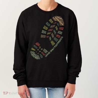 National Parks Shoe Boot Print Leave Only Footprints Vintage Women's Sweatshirt