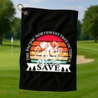 Northwest Pacific Tree Octopus The Save Golf Towel thumb 1