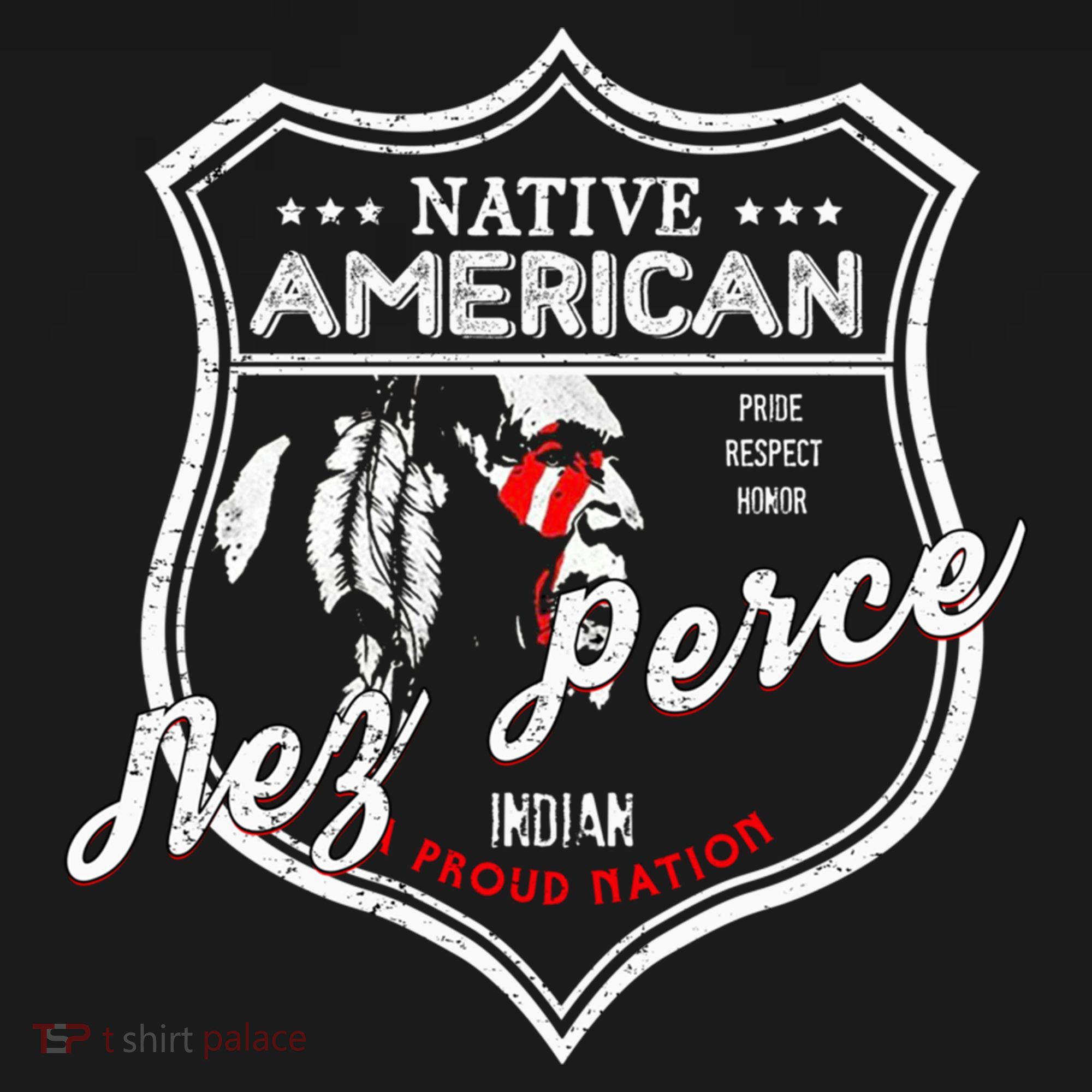 Nez Perce Tribe Native American Indian Strong Pride Badge Cool Gift Doggie Tank