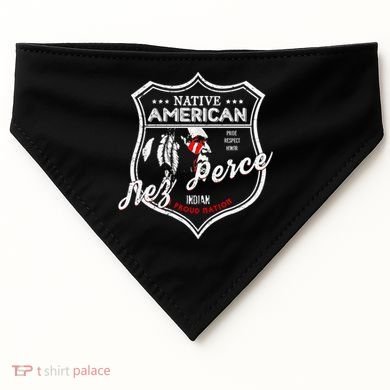Nez Perce Tribe Native American Indian Strong Pride Badge Cool Gift USA-Made Doggie Bandana