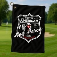 Nez Perce Tribe Native American Indian Strong Pride Badge Cool Gift Golf Towel thumb 1