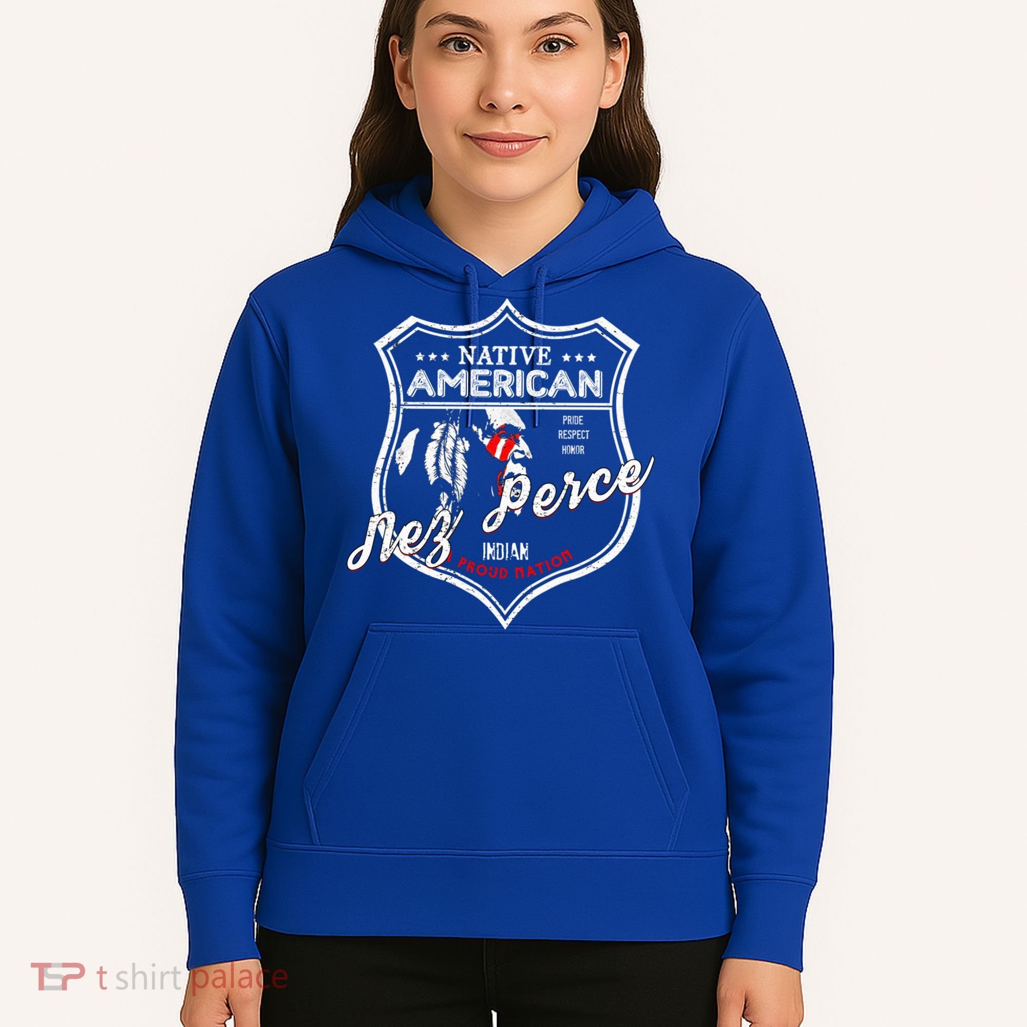 Nez Perce Tribe Native American Indian Strong Pride Badge Cool Gift Hoodie
