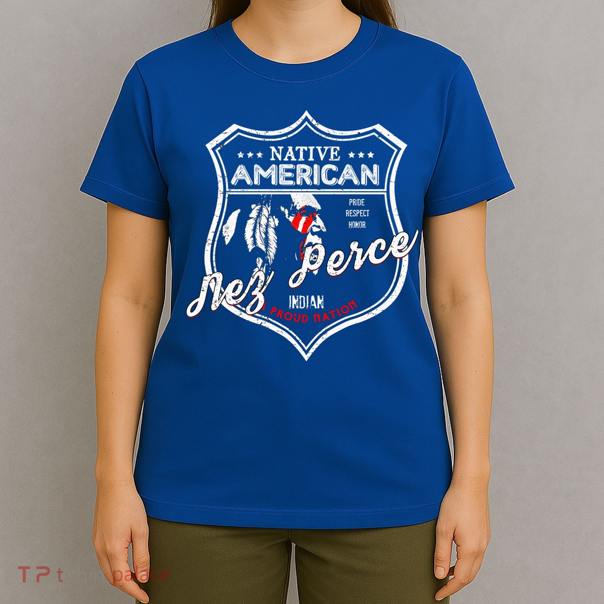 Nez Perce Tribe Native American Indian Strong Pride Badge Cool Gift T-Shirt
