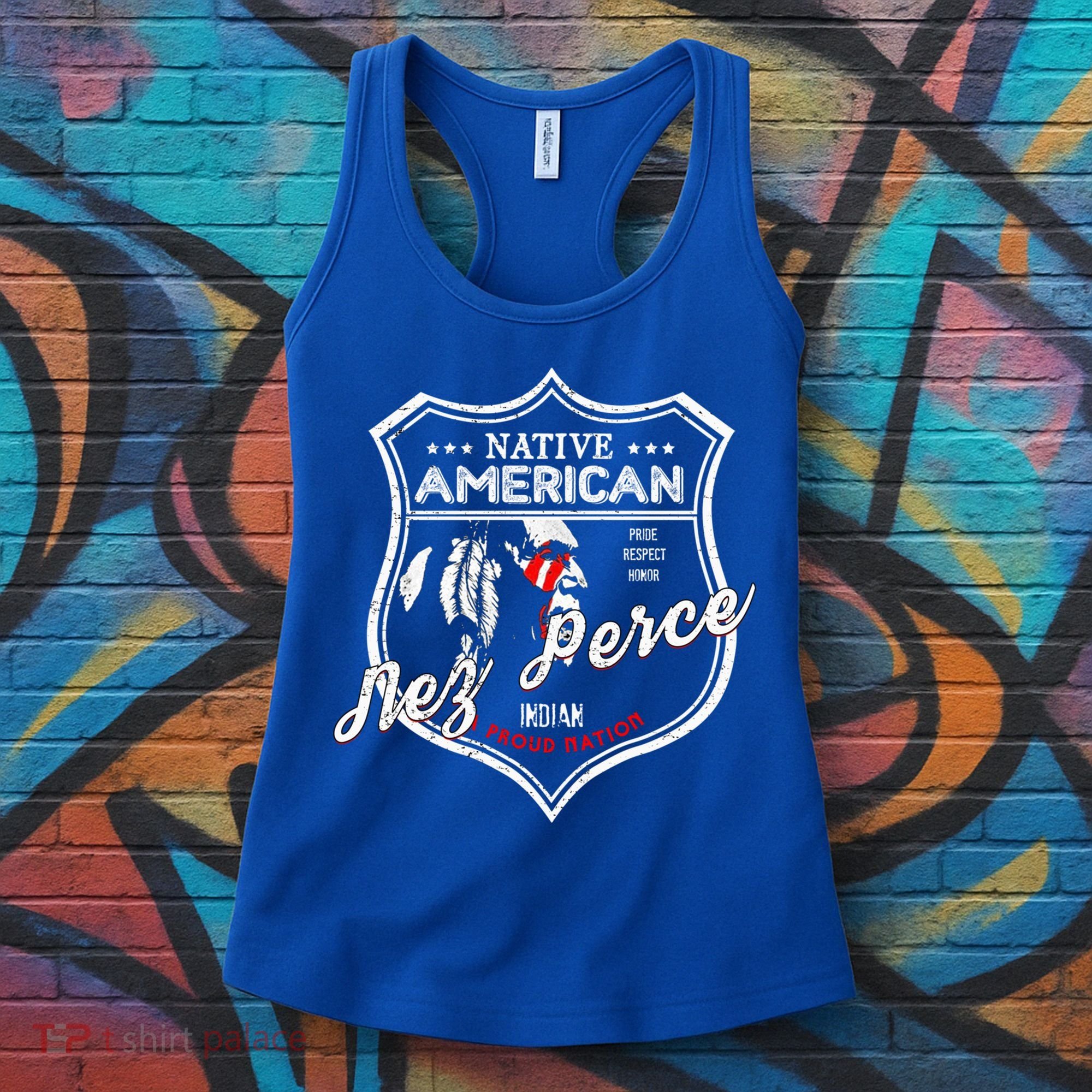 Nez Perce Tribe Native American Indian Strong Pride Badge Cool Gift Women's Tank Top