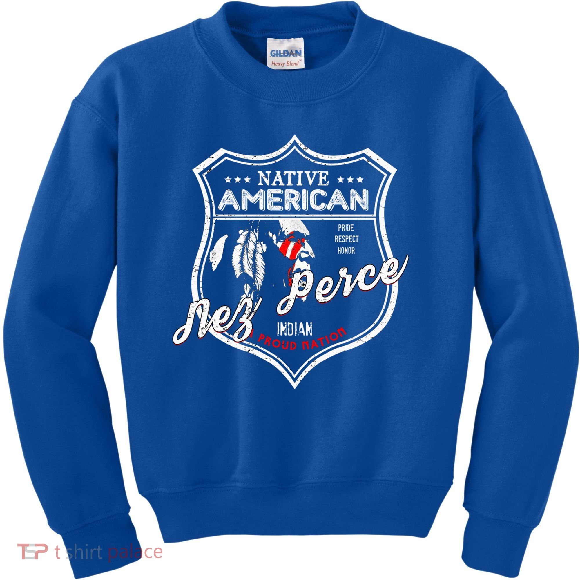 Nez Perce Tribe Native American Indian Strong Pride Badge Cool Gift Kids Sweatshirt