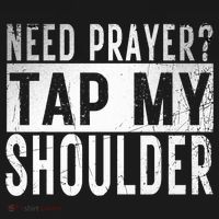 Need Prayer Tap My Shoulder Front Spiritual Church Cristian Ornament thumb 1