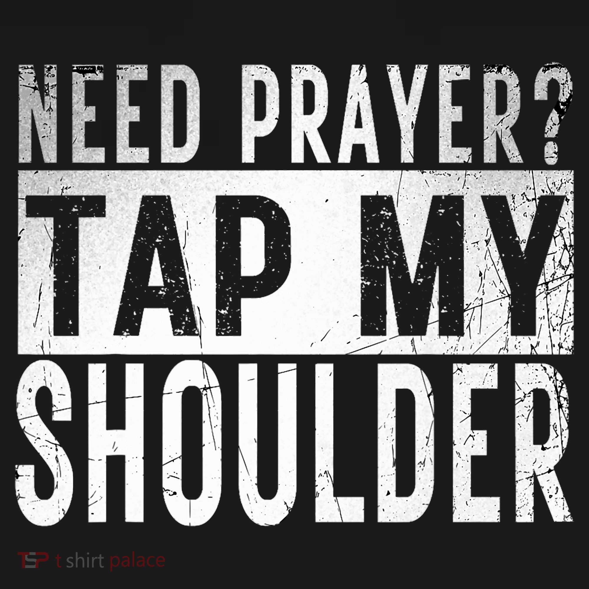 Need Prayer Tap My Shoulder Front Spiritual Church Cristian Ornament
