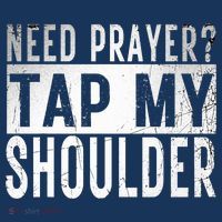 Need Prayer Tap My Shoulder Front Spiritual Church Cristian Women's Tank Top thumb 5