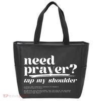Need Prayer Tap My Shoulder Tote Bag thumb 0