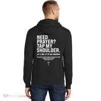Need Prayer Tap My Shoulder Matthew 18:20 Hoodie thumb 1