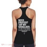 Need Prayer Tap My Shoulder Matthew 18:20 Women's Tank Top thumb 1