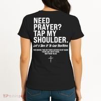 Need Prayer Tap My Shoulder Matthew 18:20 Women's T-Shirt thumb 1