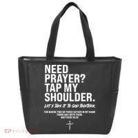Need Prayer Tap My Shoulder Matthew 18:20 Tote Bag thumb 1