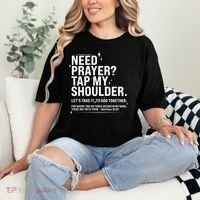 Need Prayer Tap My Shoulder Matthew 18:20 Front And Back Comfort Colors T-Shirt thumb 2