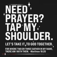Need Prayer Tap My Shoulder Matthew 18:20 Front And Back Doggie Tank thumb 4